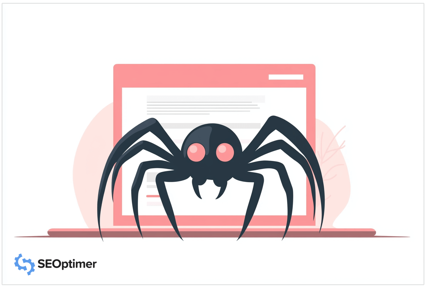 SEO-spider die een website crawlt